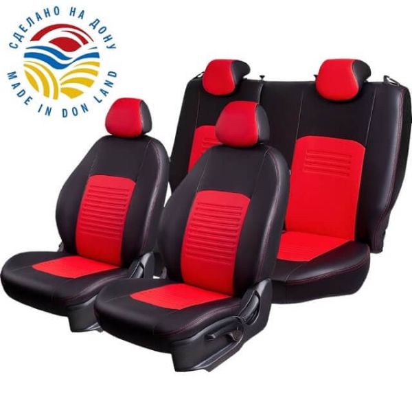 Чехлы Экокожа Турин Классик на Kia Spectra 2004-2011 г.в.